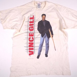 Vintage 90's Vince Gill When Love Finds You Tour White Large T