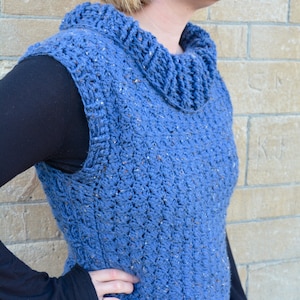 CROCHET PATTERN / Tweed Pullover Poncho - Instant Download PDF Crochet Pattern