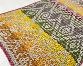CROCHET PATTERN / Mosaic Wanderers Crochet Blanket / PDF download Crochet Pattern / Mosaic Crochet Chart