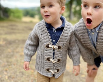 CROCHET PATTERN & VIDEO Wetherby Child Crochet Cardigan Pattern | Sizes baby to 10 yrs | V neck pullover pattern | Instant download