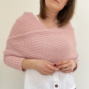 CROCHET PATTERN / Eleanor Sweater Scarf / Crochet scarf with sleeves / crochet wrap / PDF crochet pattern image 1