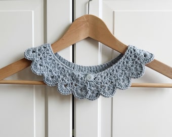 CROCHET PATTERN & VIDEO Peter Pan Collar Crochet Pattern | 5 Sizes| Quick and Easy| Instant pdf Download | by HanJan Crochet