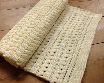 CROCHET PATTERN / The Zigzag Baby Blanket / Heirloom Crochet Blanket / Instant Download PDF Crochet Pattern