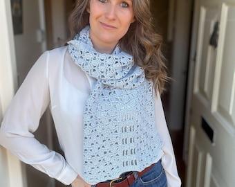 CROCHET PATTERN & VIDEO Lacy Crochet Wrap Pattern | Summer Shawl, Bridal Wrap, or Convertible Cowl, Versatile and Elegant, Pdf Download