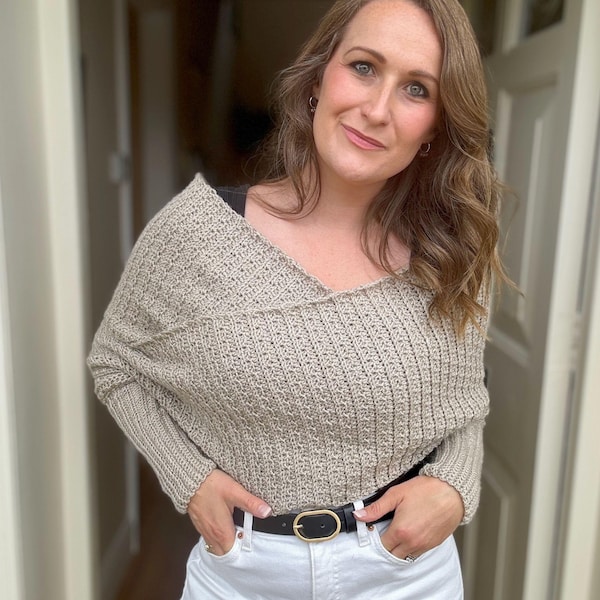 Crochet Sweater Scarf / Crochet scarf with sleeves / crochet wrap / Instant Download PDF Crochet Pattern Adult Sizes XS - 5XL