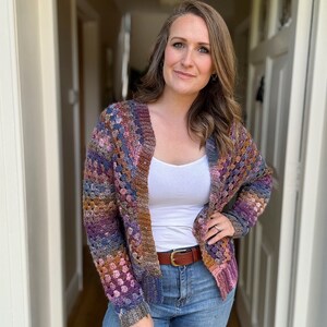 Top Down Crochet Granny Stitch Cardigan Pattern PDF | XS-5XL (30-62" Chest) | Short Sleeve Summer Crochet Cardigan Instant Download image 9