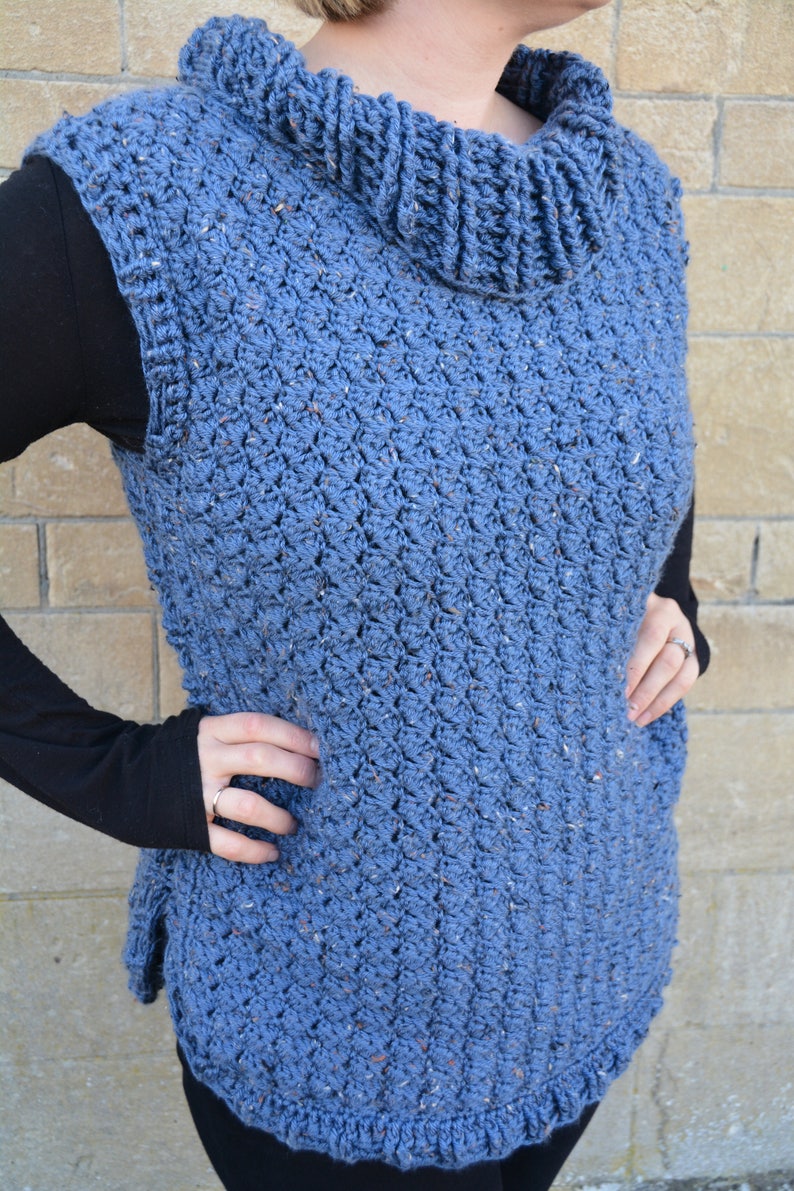 Tweed Pullover Poncho Instant Download PDF Crochet Pattern | Etsy
