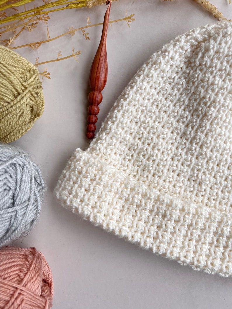 CROCHET PATTERN / Slip Stitch Beanie Beginner Crochet Hat PDF Crochet Pattern image 6