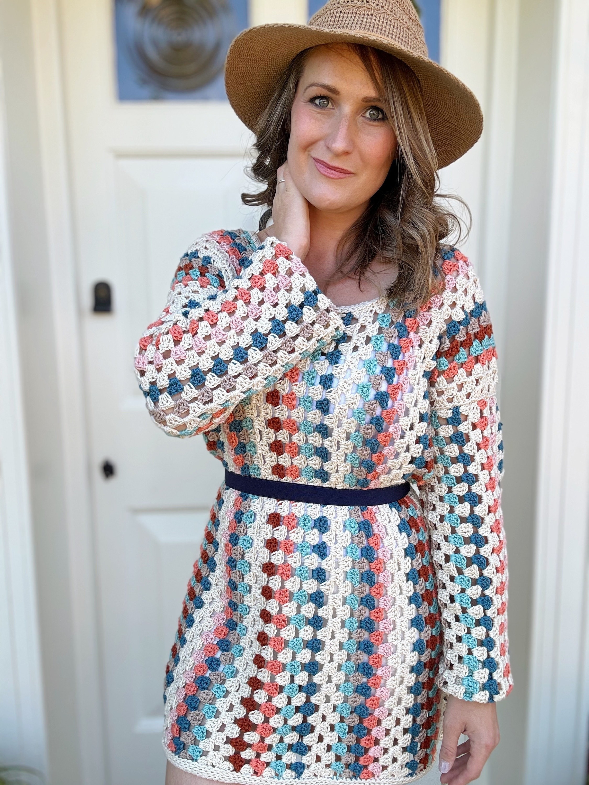 CROCHET PATTERN & VIDEO Granny Dress Pattern | Xs-5xl (30-62" Chest) | Retro Crochet Dress Pattern With Granny Stitch | Instant Download - Etsy CROCHET PATTERN & VIDEO Granny Dress Pattern | Xs-5xl (30-62" Chest) | Retro Crochet Dress Pattern With Granny Stitch | Instant Download - Etsy