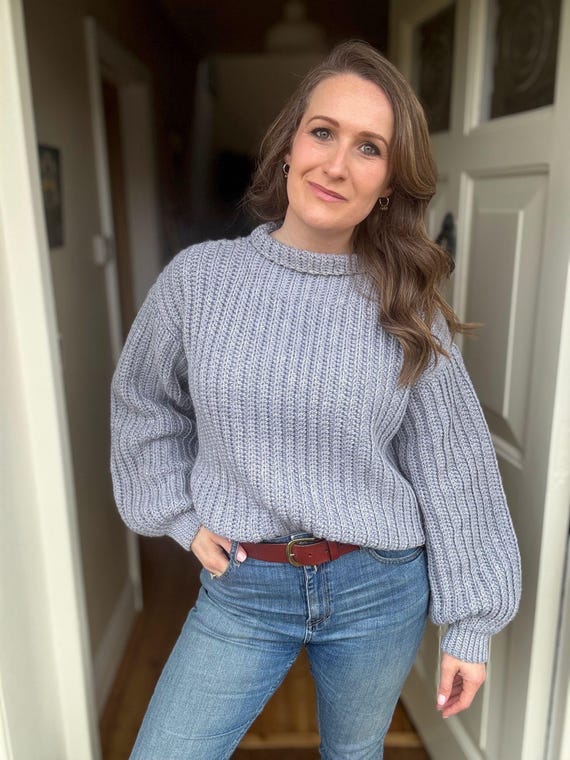 CROCHET PATTERN & VIDEO Easy Crochet Pullover/Vest Pattern, Ribbed Knit Look (pdf Pattern)