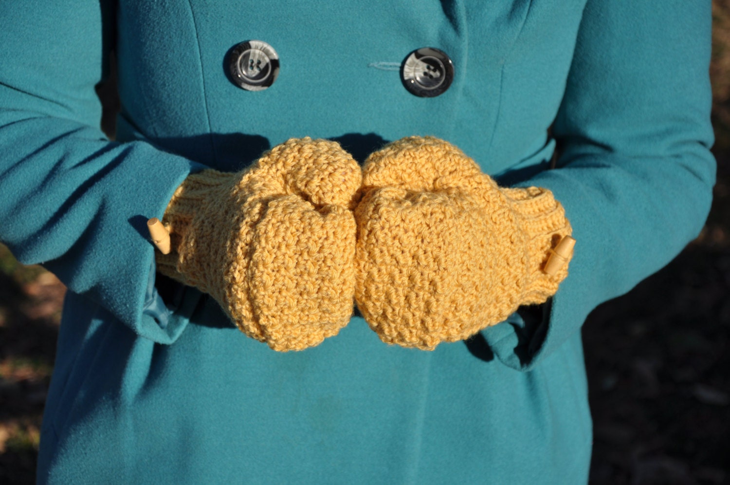 Warm Mustard Mitts Instant Download PDF Crochet Pattern | Etsy