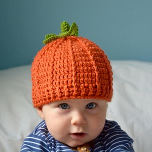 CROCHET PATTERN & VIDEO / The Pumpkin Hat / Crochet Hat / Instant Download Pdf Crochet Pattern