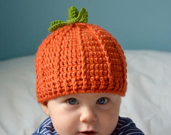 CROCHET PATTERN / The Pumpkin Hat / Crochet Hat / Instant Download PDF Crochet Pattern