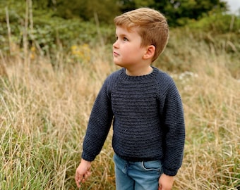 Easy Raglan Sweater Crochet Pattern – Newborn to 10 Years / Modern and Stylish / Great for Boys & Girls / Instant Download PDF
