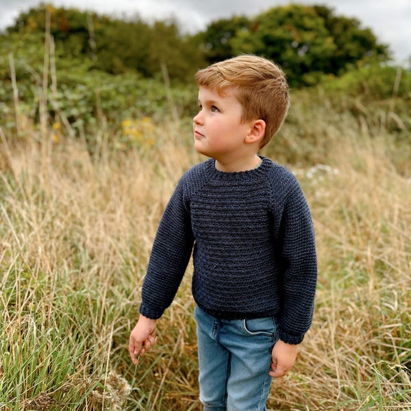 Easy Raglan Sweater Crochet Pattern – Newborn to 10 Years / Modern and Stylish / Great for Boys & Girls / Instant Download PDF
