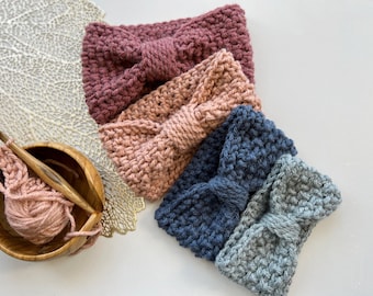 CROCHET PATTERN / Easy Chunky Crochet Headband / Modern Crochet Ear Warmer / Moss Stitch PDF Crochet Pattern