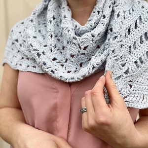 CROCHET PATTERN / Evelyn Wrap /crochet shrug/ lacy crochet wrap pattern/ Crochet Wrap with Sleeves/ Crochet Summer Shawl / image 7