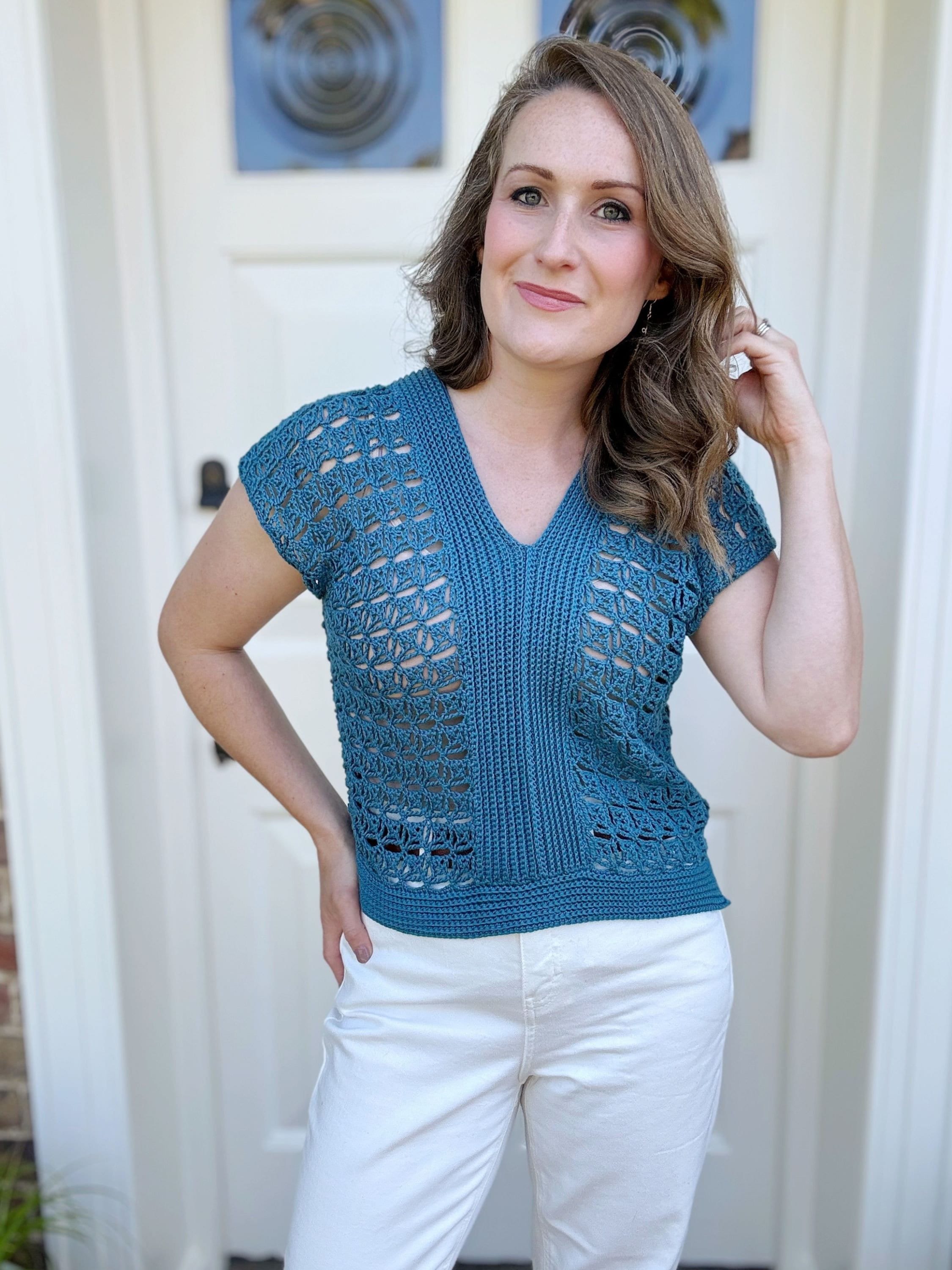 Lace Crochet Top Pattern PDF | XS-5XL (30-62