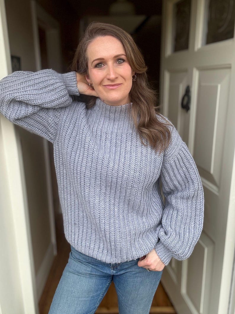 CROCHET PATTERN & VIDEO Easy Crochet Pullover/Vest Pattern, Ribbed Knit Look (pdf Pattern) image 3