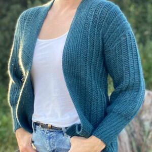 CROCHET PATTERN / Knit-look Crochet Cardigan Pattern / Easy Crochet ...