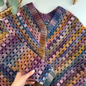 Top Down Crochet Granny Stitch Cardigan Pattern PDF | XS-5XL (30-62" Chest) | Short Sleeve Summer Crochet Cardigan Instant Download image 6