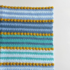 CROCHET PATTERN /Bright Bobble Stitch Crochet Baby Blanket Easy Crochet Blanket Instant Download PDF Crochet Pattern image 2