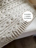 CROCHET PATTERN + VIDEO - Deidra Crochet Afghan Pattern | Modern Crochet Blanket Pdf | Textured with Faux Cable Stitches, 15 Sizes