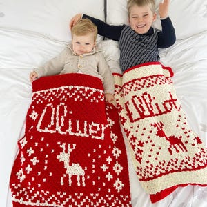 CROCHET PATTERN - Christmas Crochet Blanket Pattern, Personalised festive holiday crochet present sack, Ho Ho Ho. By HanJan Crochet imagen 9