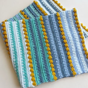 CROCHET PATTERN /Bright Bobble Stitch Crochet Baby Blanket Easy Crochet Blanket Instant Download PDF Crochet Pattern image 5