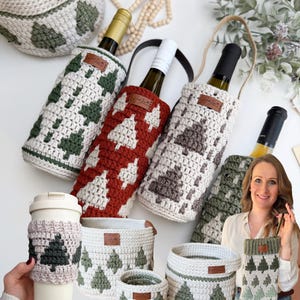 Christmas Crochet Pattern Ebook | Twinkling Trees | Home Décor & Gift Patterns | Overlay Mosaic | Video Tutorials | PDF Download