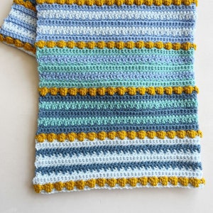 CROCHET PATTERN /Bright Bobble Stitch Crochet Baby Blanket Easy Crochet Blanket Instant Download PDF Crochet Pattern image 4