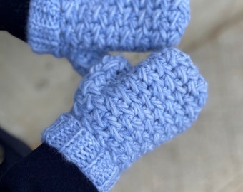 CROCHET PATTERN / Luxury Crochet Mittens Pattern / Glove and Cowl Set / Bulky Crochet Mittens / PDF Crochet Pattern