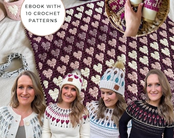 Ultimate Mosaic Crochet Pattern Collection | 10 Patterns | Sweater, Cardigan, Blanket, Baskets & Accessories | Ebook PDF XS–5XL