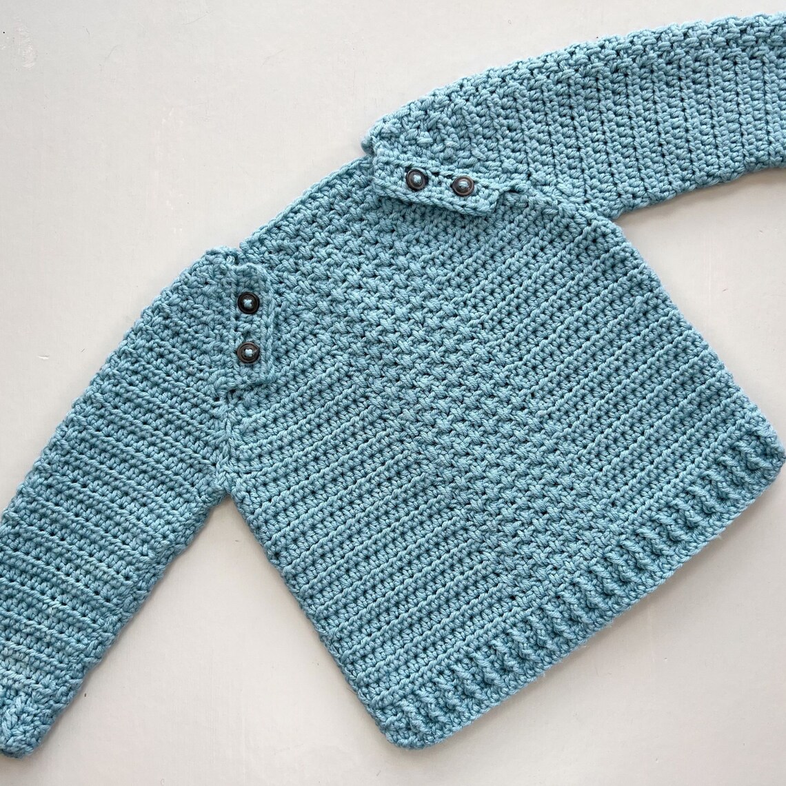 CROCHET PATTERN / Baby Crochet Sweater Pattern With Buttons / Baby to ...
