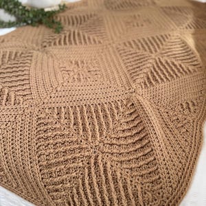 CROCHET PATTERN & VIDEO Broadquay Textured Crochet Blanket Pattern | Crochet Afghan Throw,  Easy Square Motifs | Instant Download Pdf