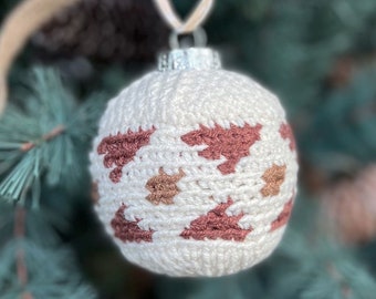 CROCHET PATTERN / Crochet Christmas Bauble Decoration / Diamonds Bauble - PDF Crochet Pattern