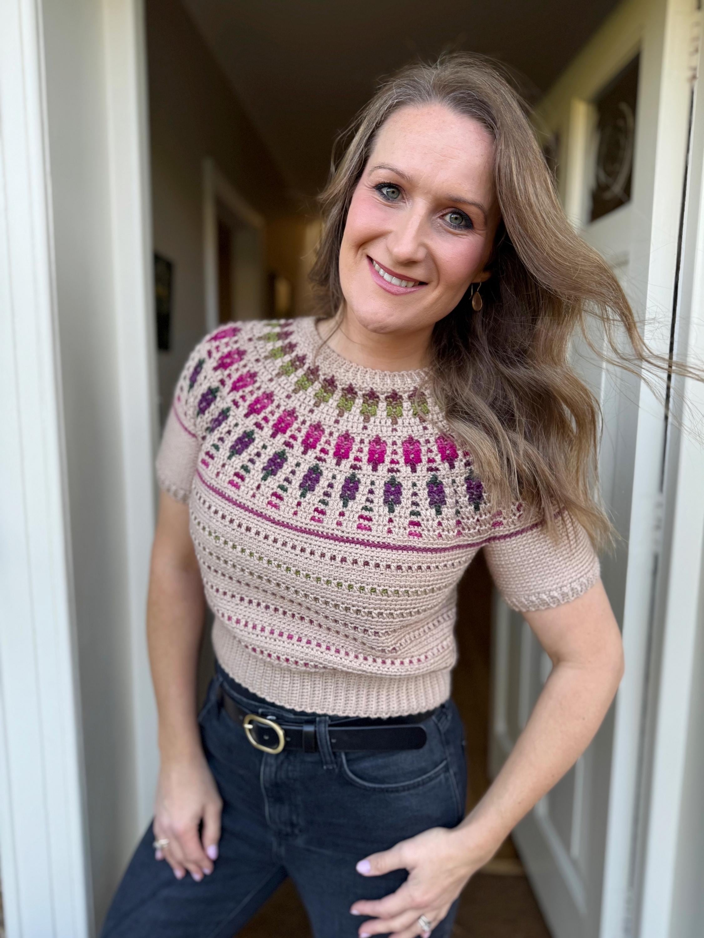 40 Mosaic Crochet Patterns: Boost Your Skills with Vibrant Designs 32 Crochet Pattern + Video Starlight Short Sleeve Summer Tee