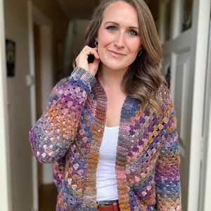 Top Down Crochet Granny Stitch Cardigan Pattern PDF | XS-5XL (30-62" Chest) | Short Sleeve Summer Crochet Cardigan Instant Download image 10