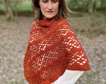 CROCHET PATTERN / The Picante Wrap / Instant Download PDF Crochet Pattern / Oversized crochet wrap pattern / Crochet poncho