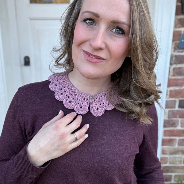 Crochet Collar Pattern - Peter Pan Collar Crochet Pattern - Instant PDF Download