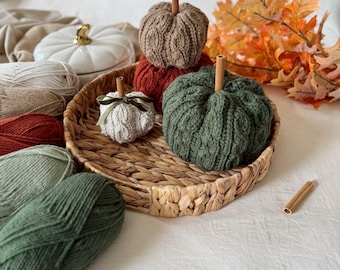 CROCHET Pumpkin PATTERN + VIDEO - 4 Sizes | Stacking Pumpkins | Fall Crochet Decor | Worsted Weight Yarn Instant Download Pdf