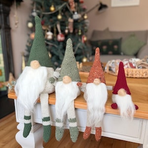 CROCHET PATTERN + VIDEO Christmas Gnome Crochet Pattern | 2 Sizes | Amigurumi Gonk Pdf