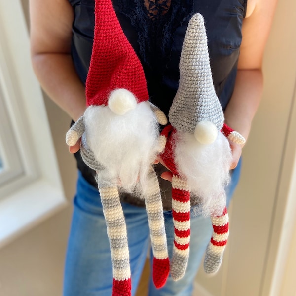 CROCHET PATTERN - Christmas Crochet Gnome Pattern - Crochet Santa - PDF Crochet Pattern