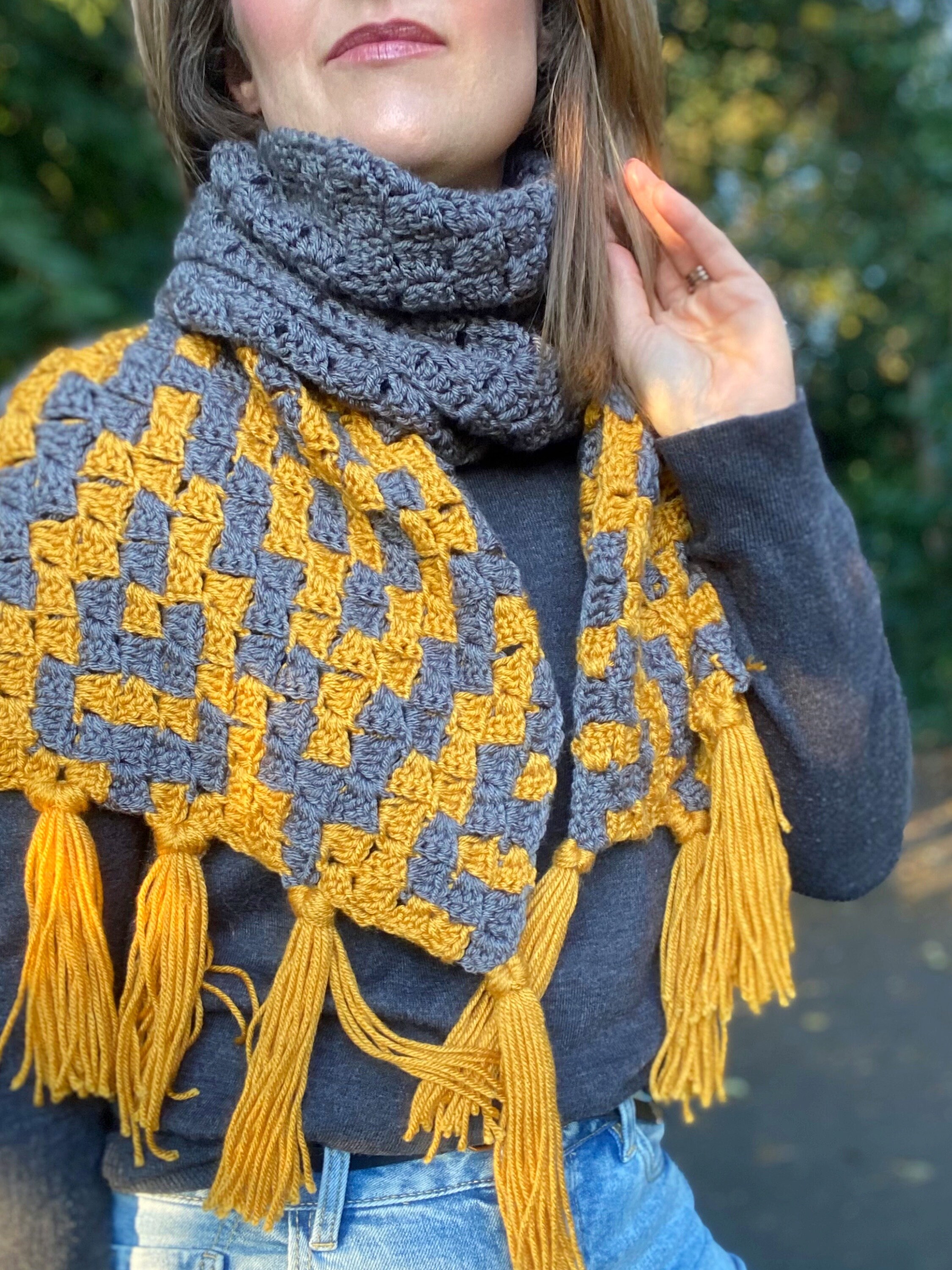 CROCHET PATTERN / C2C Crochet Scarf / Diamond Trees Scarf / C2C Crochet ...