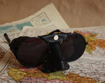 Leather Nose Bridge Protector Black Aviator