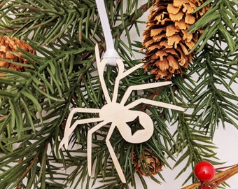 Spider Ornament // Arachnid Ornament //  Christmas Tree Decor // Halloween Ornament // Holiday Decor // Wooden Ornament // Insect Decor