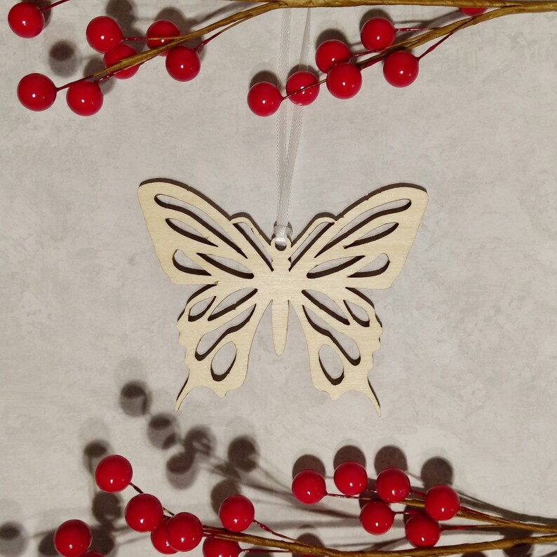 Butterfly Christmas Ornament // Holiday Ornament // Christmas Tree Ornament // Gift Topper // Xmas Decor // Butterfly Collectible image 2