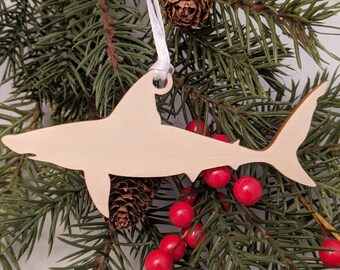 Shark Christmas Ornament  // Christmas Tree // Christmas Decoration // Trim a Tree // Holiday Decoration // Nautical Xmas // Ocean Decor