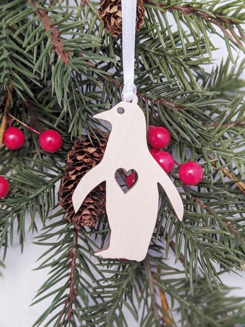 Penguin Christmas Ornament // Christmas Tree // Christmas Decoration // Trim a Tree // Holiday Decoration // Sea Xmas // Ocean Decor image 1