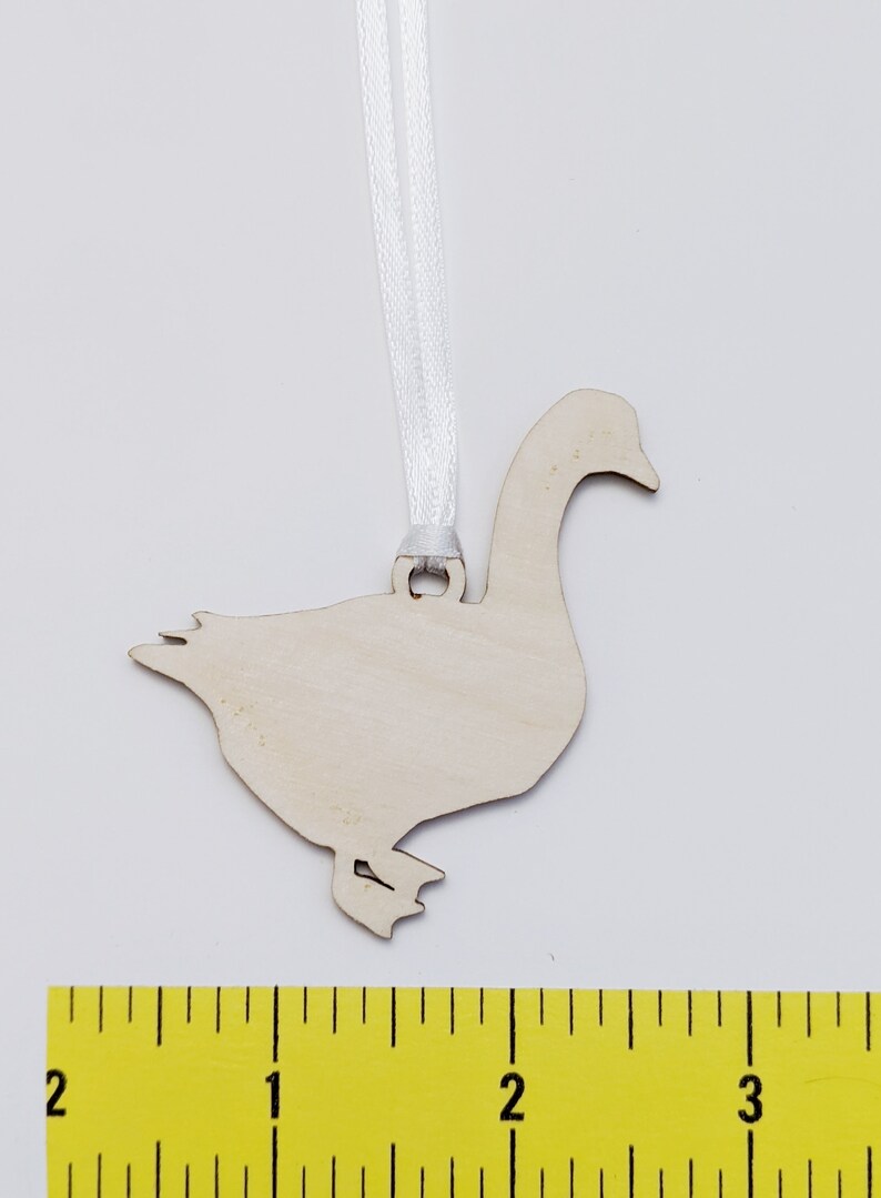 Goose Christmas Ornament // Wooden Holiday Ornament // Christmas Tree Ornament // Farm Animal // Xmas Decor // Scandinavian // Gift 画像 4